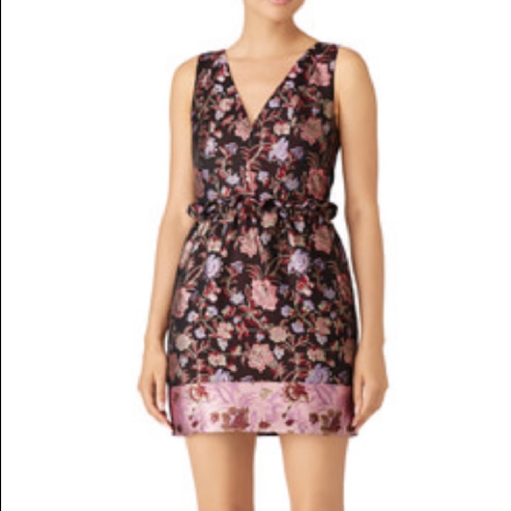 Metallic floral dress